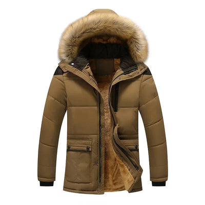Elegante wattierte Fleece-Winterjacke